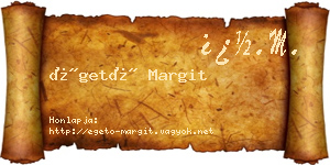 Égető Margit névjegykártya